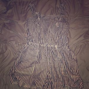 Striped Romper with Pockets